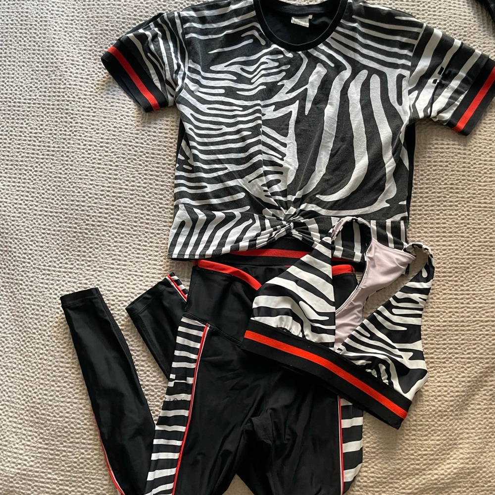 P.E.Nation workout set - leggings, bra and t-shirt